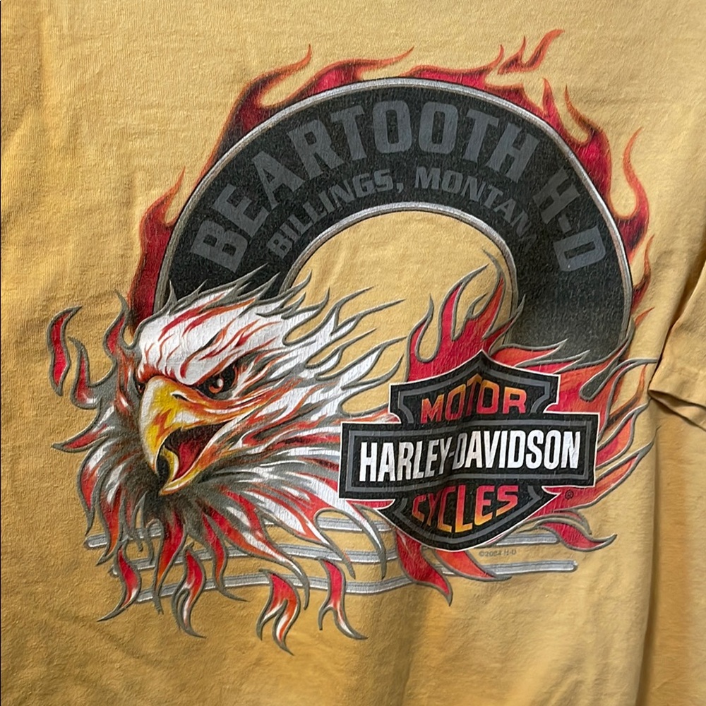 Harley-Davidson Men's Yellow T-Shirt